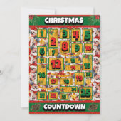 Yorkshire Terrier Dog Counterdown met Kerstmis Adv Feestdagenkaart (Voorkant)