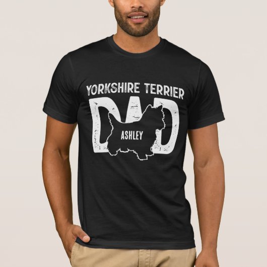 Yorkshire Terrier Dog Dad Puppy Dad T-shirt (Voorkant)