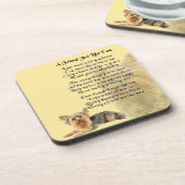 Yorkshire Terrier Dog - Friend Poem Onderzetter (Linkerzijde)