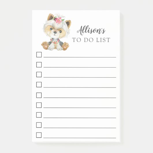 Yorkshire Terrier Dog gepersonaliseerd voor Do Lis Post-it® Notes (Voorkant)