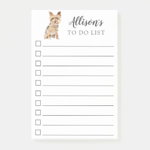 Yorkshire Terrier Dog gepersonaliseerd voor Do Lis Post-it® Notes