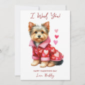 Yorkshire Terrier Dog gepersonaliseerde Valentijns Feestdagenkaart (Voorkant)