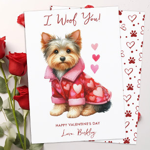 Yorkshire Terrier Dog gepersonaliseerde Valentijns Feestdagenkaart