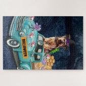 Yorkshire Terrier Dog Halloween Truck Scary Night  Legpuzzel (Horizontaal)