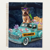 Yorkshire Terrier Dog Halloween Truck Scary Night Planner (Voorkant)