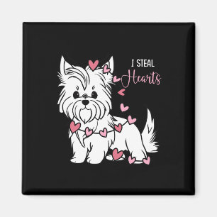 Yorkshire Terrier Dog I Steal Hearts Cute Valentin Magneet