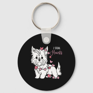 Yorkshire Terrier Dog I Steal Hearts Cute Valentin Sleutelhanger