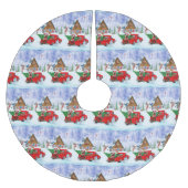 Yorkshire Terrier Dog in kerstcadeau Kerstboom Rok (Voorkant)