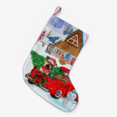 Yorkshire Terrier Dog in kerstcadeau Kleine Kerstsok (Voorkant (Hangend))