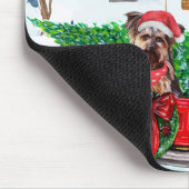 Yorkshire Terrier Dog in kerstcadeau Muismat (Hoek)