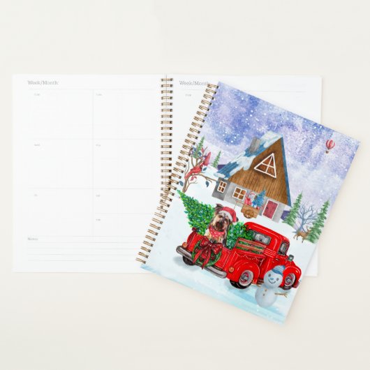 Yorkshire Terrier Dog in kerstcadeau Planner (Display)