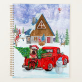 Yorkshire Terrier Dog in kerstcadeau Planner (Voorkant)