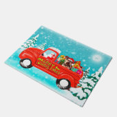 Yorkshire Terrier Dog kerstbezorging Truck Deurmat (Schuin)