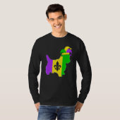 Yorkshire Terrier Dog Mardi Gras Carnival Funny Pu T-shirt (Voorkant volledig)