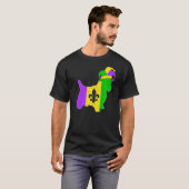 Yorkshire Terrier Dog Mardi Gras Carnival Funny Pu T-shirt (Voorkant volledig)