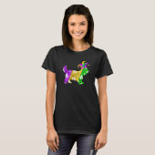 Yorkshire Terrier Dog Mardi Gras Carnivals Funny P T-shirt (Voorkant volledig)