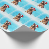 Yorkshire Terrier Dog met kerstkerstkerstkerstkers Cadeaupapier (Hoek)