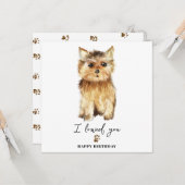 Yorkshire Terrier Dog Mum Puppy Pets Birthday Kaart (Voorkant / Achterkant in situ)