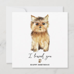 Yorkshire Terrier Dog Mum Puppy Pets Birthday Kaart