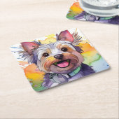 Yorkshire Terrier Dog Paper Onderzetter (Schuin)