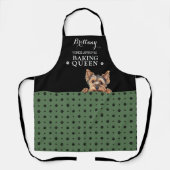 Yorkshire Terrier Dog Paw Print Aangepast Schort (Voorkant)