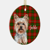 Yorkshire Terrier Dog Personalized Keramisch Ornament (Rechts)