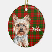 Yorkshire Terrier Dog Personalized Keramisch Ornament (Links)