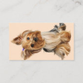 Yorkshire Terrier Dog Pet Animal Logo Animal Anima Visitekaartje (Achterkant)