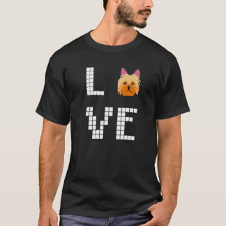 Yorkshire Terrier Dog Pixel Art T-shirt
