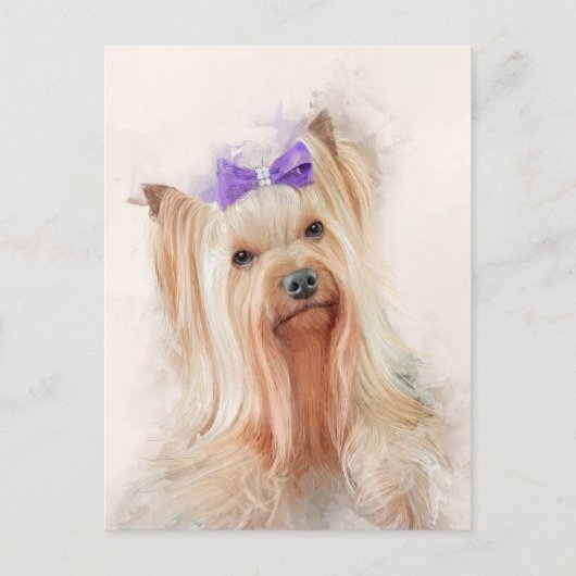 Yorkshire Terrier Dog Portrait Briefkaart (Voorkant)