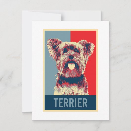 Yorkshire Terrier Dog Portrait Pop Art (Voorkant)