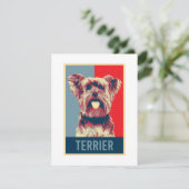 Yorkshire Terrier Dog Portrait Pop Art (Staand voorkant)