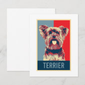 Yorkshire Terrier Dog Portrait Pop Art (Voorkant / Achterkant)