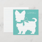 Yorkshire Terrier Dog Puppy Yorkie Bedankkaart (Voorkant / Achterkant)