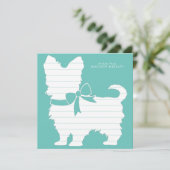 Yorkshire Terrier Dog Puppy Yorkie Bedankkaart (Staand voorkant)