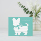 Yorkshire Terrier Dog Puppy Yorkie Bedankkaart (Staand voorkant)