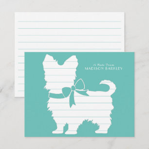 Yorkshire Terrier Dog Puppy Yorkie Bedankkaart