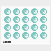 Yorkshire Terrier Dog Puppy Yorkie Ronde Sticker (Vel)