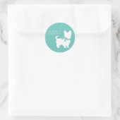 Yorkshire Terrier Dog Puppy Yorkie Ronde Sticker (Tas)