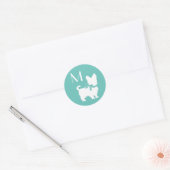 Yorkshire Terrier Dog Puppy Yorkie Ronde Sticker (Envelop)
