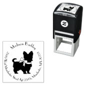 Yorkshire Terrier Dog Puppy Yorkie Zelfinktende Stempel (In situ)