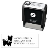 Yorkshire Terrier Dog Puppy Yorkie Zelfinktende Stempel (In situ)