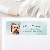Yorkshire Terrier Dog Return-adreslabel Etiket (Insitu)