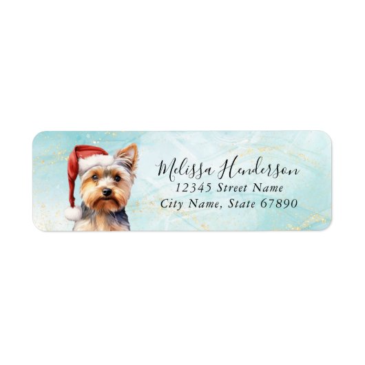 Yorkshire Terrier Dog Return-adreslabel Etiket (Voorkant)