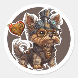 Yorkshire Terrier Dog Ronde Sticker