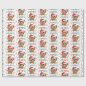 Yorkshire Terrier Dog Santa Christmas Cadeaupapier (Vlak)