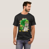 Yorkshire Terrier Dog Shamrock Irish Saint St Patr T-shirt (Voorkant volledig)