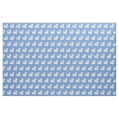 Yorkshire Terrier Dog Silhouette Yorkie Light Blue Stof (Fat Quarter)