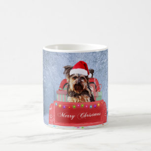 Yorkshire Terrier Dog Snow met kerstmis Koffiemok