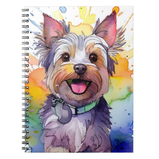 Yorkshire Terrier Dog Spiral Notitieboek (Voorkant)